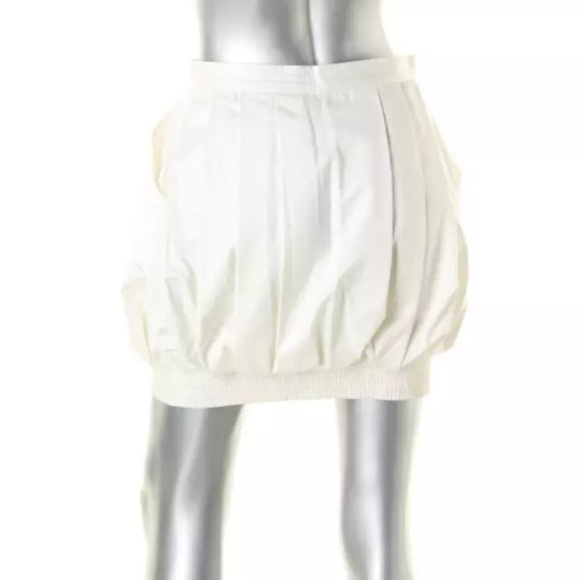 CATHERINE MALANDRINO Poplin Pleated Pencil Skirt - Picture 2 of 2